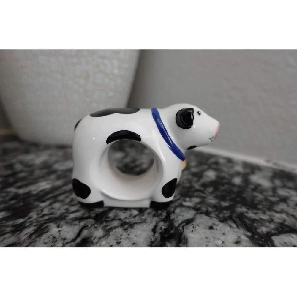 Ceramic animal figurines napkin holders set of 2‎